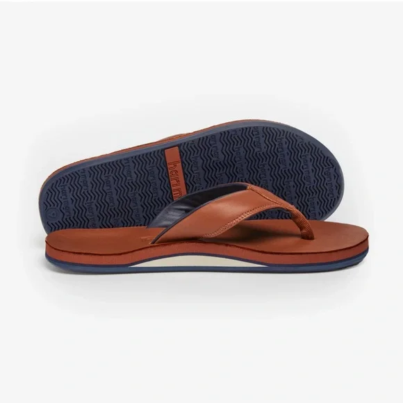 Hari Mari Clipper Tan Men’s Flip Flops US Size 11 EUR 44 New - Picture 3 of 12